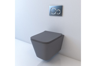 Унитаз подвесной Esbano Gartez ESUPGARTGM 34,5x51 сиденье Duroplast, SoftClose, серый матовый