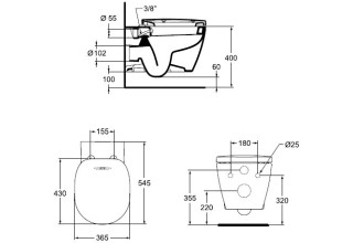 Унитаз подвесной Ideal Standard Connect E781901 54,5х36,5 с бидеткой