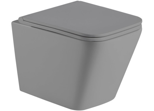 Унитаз подвесной Welt-Wasser GELBACH 041 MT-GR сиденье Duroplast, микролифт, серый матовый