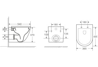Унитаз подвесной Welt-Wasser MERZBACH 041 XL GL-WT 36,5x54 сиденье Duroplast, микролифт, белый глянец