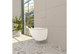 Унитаз подвесной Welt-Wasser MERZBACH 041 XL GL-WT 36,5x54 сиденье Duroplast, микролифт, белый глянец