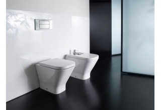 Унитаз приставной Roca The Gap 347477000 + 801470004 с крышкой