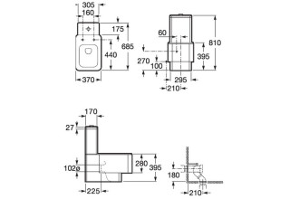 Чаша напольного унитаза Roca Element А342577000 без бачка, без сиденья