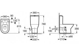 Чаша унитаза напольного Roca Nexo 342642000