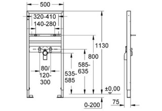 Инсталляция Grohe Rapid SL 38554 001 для раковины
