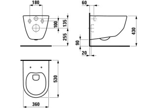 Инсталляция Grohe Rapid SL с подвесным унитазом Laufen Pro Rimless с сиденьем SoftClose
