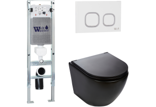Комплект Welt-Wasser AMBERG 350 ST + MERZBACH 004 MT-BL + AMBERG RD-WT с белой клавишей