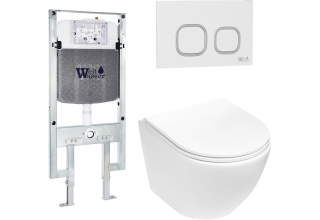 Комплект Welt-Wasser AMBERG 497 ST + MERZBACH 004 MT-WT + AMBERG RD-WT с белой клавишей