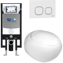 Комплект Welt-Wasser AMBERG 497 + JECKENBACH 004 GL-WT + AMBERG RD-WT с белой клавишей