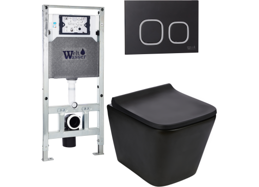 Комплект Welt-Wasser AMBERG 506 ST + GELBACH 004 MT-BL + AMBERG RD-BL с черной клавишей