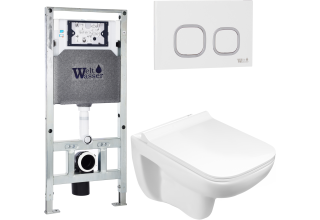 Комплект Welt-Wasser AMBERG 506 ST + KEHLBACH 004 GL-WT + AMBERG RD-WT с белой клавишей