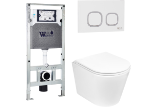 Комплект Welt-Wasser AMBERG 506 ST + SALZBACH 004 GL-WT + AMBERG RD-WT с белой клавишей