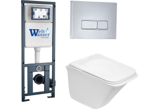 Комплект Welt-Wasser MARBERG 410 + ROTBACH 004 GL-WT + MAR 410 SE с клавишей хром