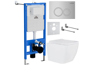 Комплект инсталляции Roxen StounFix Slim 513314 6 в 1 клавиша хром