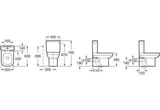 Унитаз напольный Roca Dama Senso Compacto 342519000 + 34151B000 без крышки