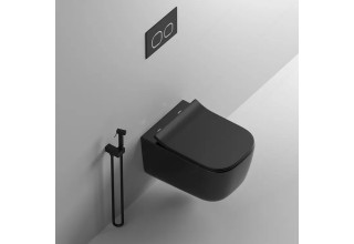 Унитаз подвесной CeruttiSpa MIMI Aria MB CT8920 51x35 сиденье Duroplast, микролифт, матовый черный