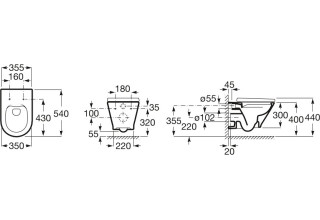 Унитаз подвесной Roca Gap Round A3460NL000 сиденье Duroplast, SoftClose
