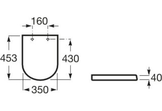 Унитаз подвесной Roca Gap Round A3460NL000 сиденье Duroplast, SoftClose