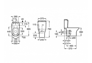 Чаша унитаза напольного Roca Leon 342649000