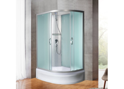 Душевая кабина River NARA Б/К 100/70/24 МТ L 100x70 без крыши, левая, стекла матовые, профиль матовый хром