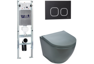 Комплект Welt-Wasser AMBERG 350 ST + MERZBACH 004 MT-GR + AMBERG RD-BL с черной клавишей