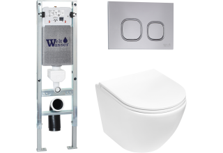 Комплект Welt-Wasser AMBERG 350 ST + MERZBACH 004 MT-WT + AMBERG RD-CR с клавишей хром глянец