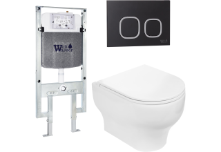Комплект Welt-Wasser AMBERG 497 ST + ERLENBACH 004 GL-WT + AMBERG RD-BL с черной клавишей