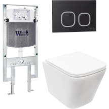 Комплект Welt-Wasser AMBERG 497 ST + GELBACH 004 MT-WT + AMBERG RD-BL с черной клавишей