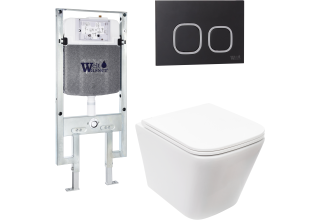 Комплект Welt-Wasser AMBERG 497 ST + GELBACH 004 MT-WT + AMBERG RD-BL с черной клавишей