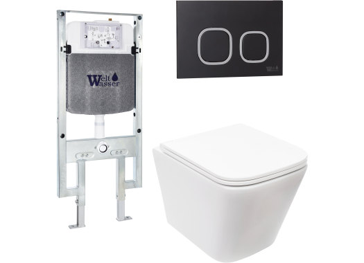 Комплект Welt-Wasser AMBERG 497 ST + GELBACH 004 MT-WT + AMBERG RD-BL с черной клавишей