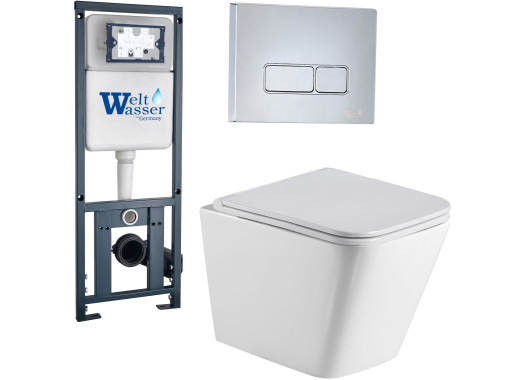 Комплект Welt-Wasser MARBERG 410 + GELBACH 004 GL-WT + MAR 410 SE с клавишей хром