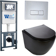 Комплект Welt-Wasser MARBERG 410 + MERZBACH 004 MT-BL + MAR 410 SE с клавишей хром