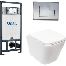 Комплект Welt-Wasser MARBERG 507 + GELBACH 004 MT-WT + MAR 507 SE с клавишей матовый хром