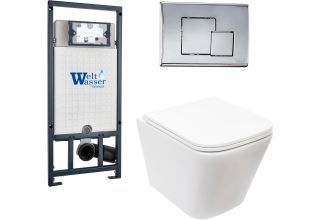 Комплект Welt-Wasser MARBERG 507 + GELBACH 004 MT-WT + MAR 507 SE с клавишей матовый хром