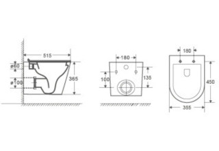 Унитаз Welt-Wasser SALZBACH 004GL-WT подвесной