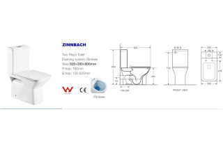 Унитаз напольный Welt-Wasser ZINNBACH 001 GL-WT белый