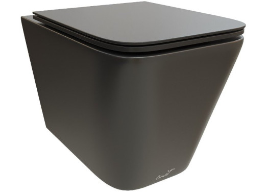 Унитаз подвесной CeruttiSpa MAIELLA Aria MB CT9163 50x35 сиденье Duroplast, микролифт, черный матовый