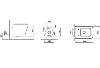 Унитаз подвесной CeruttiSpa MAIELLA Aria MB CT9163 50x35 сиденье Duroplast, микролифт, черный матовый