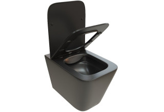 Унитаз подвесной CeruttiSpa MAIELLA Aria MB CT9163 50x35 сиденье Duroplast, микролифт, черный матовый