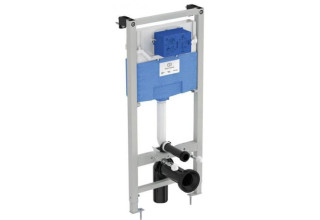 Унитаз подвесной с инсталляцией Ideal Standard Tesi Aquablade + Oleas M2 / S0079R0121JG (кнопка матовый хром)