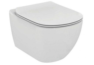 Унитаз подвесной с инсталляцией Ideal Standard Tesi Aquablade + Oleas M2 / S0079R0121JG (кнопка матовый хром)