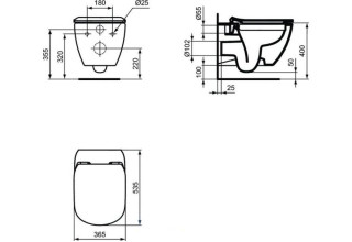 Унитаз подвесной с инсталляцией Ideal Standard Tesi Aquablade + Oleas M2 / S0079R0121JG (кнопка матовый хром)