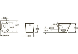 Унитаз приставной Lavinia Boho Biore 33040040 белый SoftClose