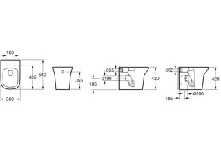 Унитаз приставной Lavinia Boho Bristol 33050030