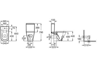 Чаша унитаза напольного Roca The Gap 342477000