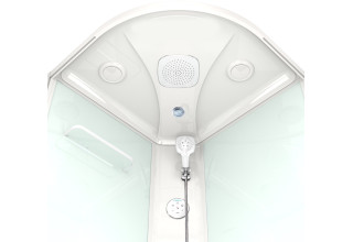 Душевая кабина Domani-Spa Delight 99 90x90 тонированное стекло / черные стенки с гидромассажем и электрикой