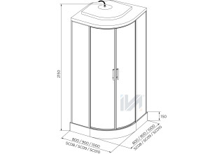 Душевая кабина Iva SC08CT 80x80