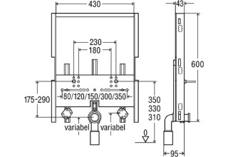Инсталляция для биде Viega Steptec 656140