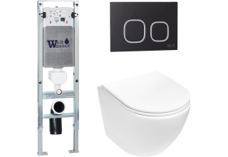 Комплект Welt-Wasser AMBERG 350 ST + MERZBACH 004 MT-WT + AMBERG RD-BL с черной клавишей