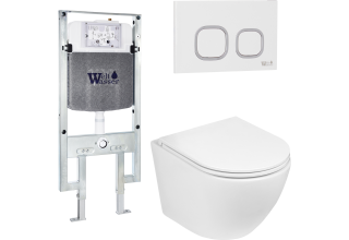 Комплект Welt-Wasser AMBERG 497 ST + MERZBACH 004 GL-WT + AMBERG RD-WT с белой клавишей